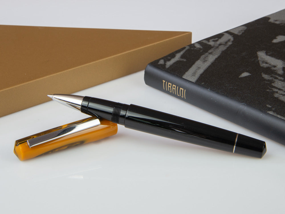 Tibaldi Infrangibile Chrome Yellow Roller, Edelharz, Schwarz, INFR-321-RB
