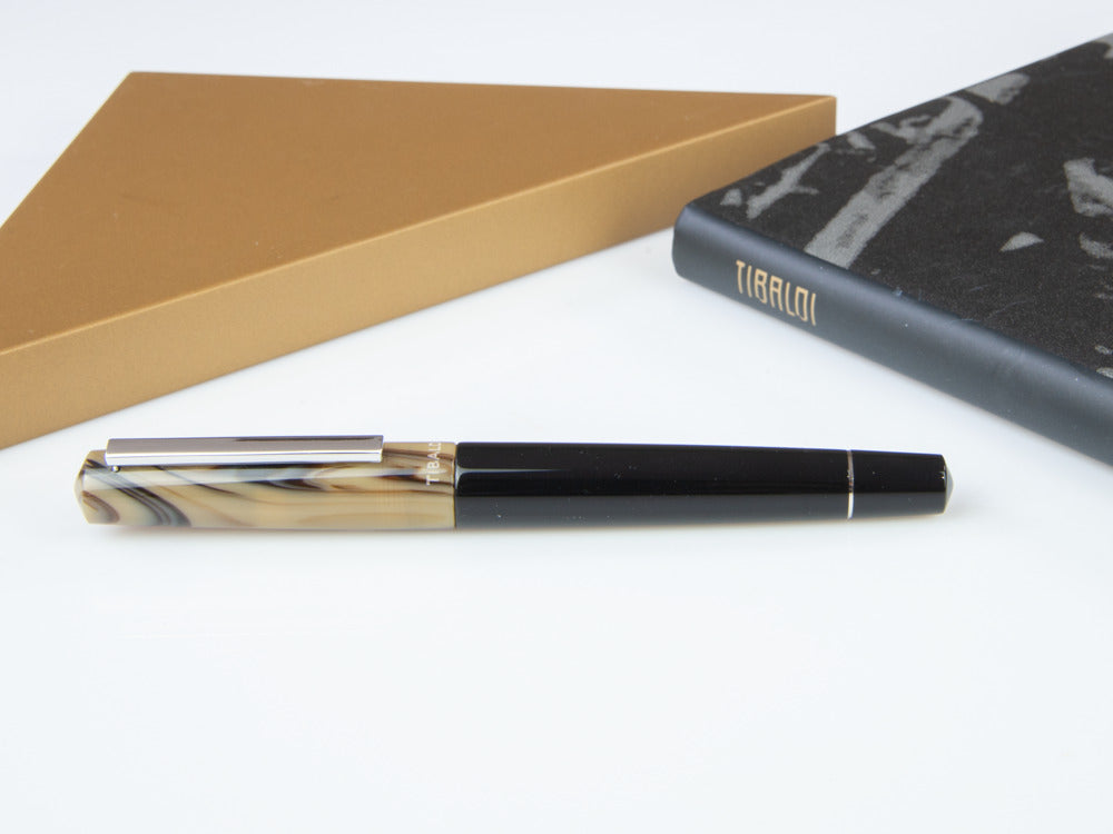 Tibaldi Infrangibile Taupe Grey Roller, Edelharz, Schwarz, INFR-324-RB