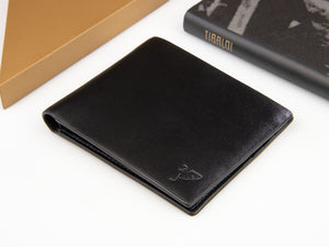 Tibaldi Leather Brieftasche, Schwarz, Leder, Baumwolle, 6 Karten, LTM-OWALL