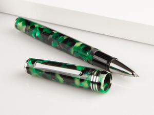 Tibaldi Nº60 Emerald Green Roller, Edelharz, Grün, Palladium, N60-489-RB