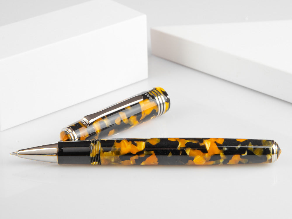 Tibaldi Nº60 Amber Yellow Roller, Edelharz, Palladium, N60-550-RB