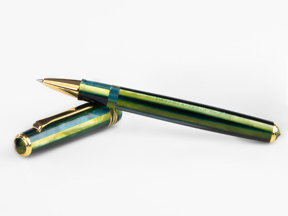 Tibaldi Nº60 Retro Zest Roller, Grün, 18K vergoldete Beschläge, N60-99-RB