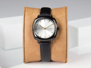 Tibaldi Ladies Quartz Uhr, Edelstahl 316L, Sunray, 32 mm, Lederband, TMF-201-LT