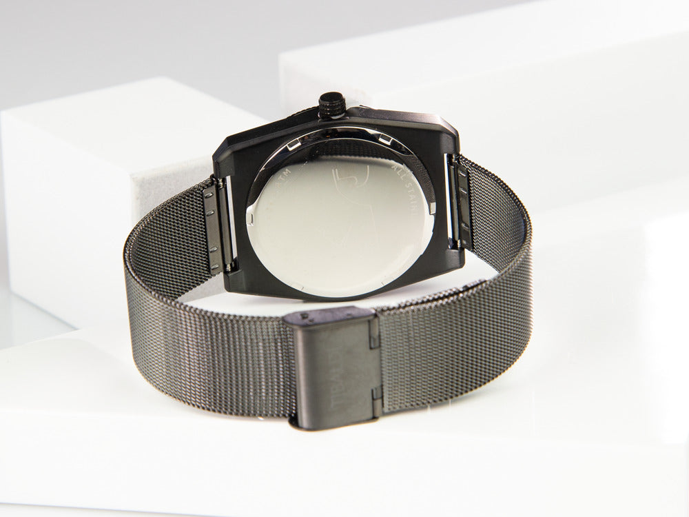 Tibaldi Men's Quartz Uhr, Edelstahl 316L , Schwarz, PVD, 39mm x 46mm, TMM-PVD-MM