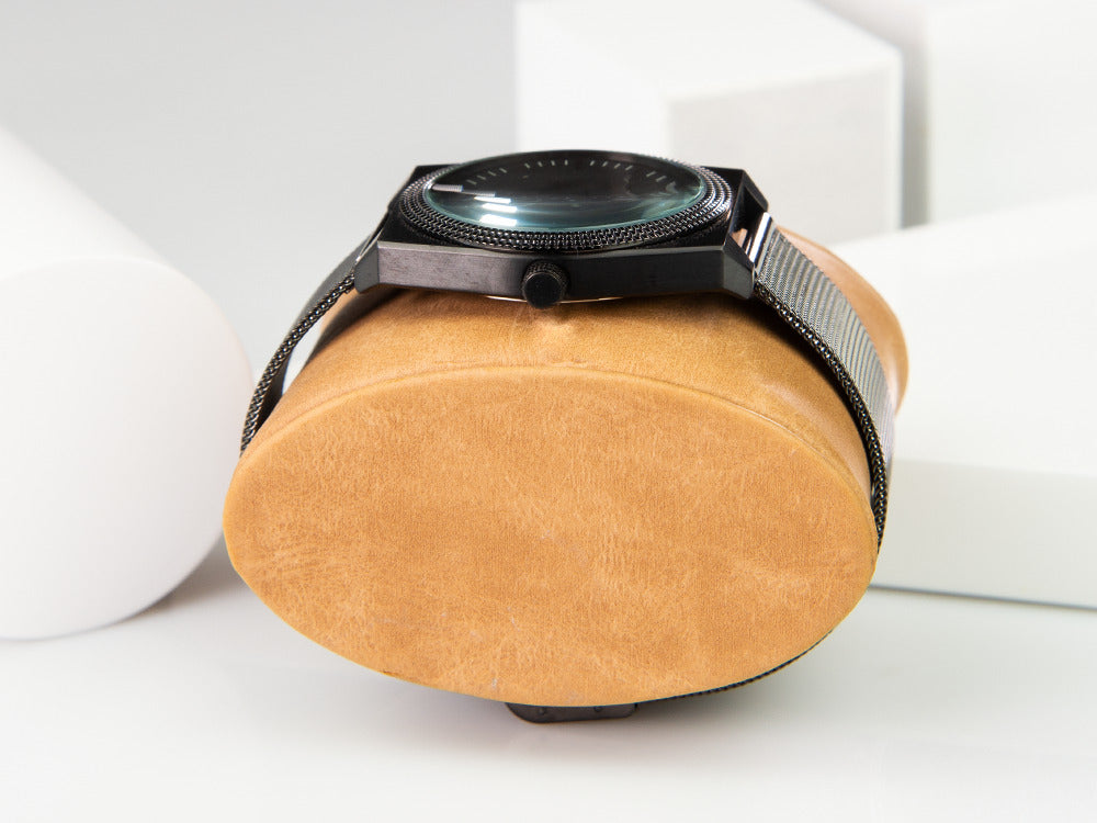 Tibaldi Men's Quartz Uhr, Edelstahl 316L , Schwarz, PVD, 39mm x 46mm, TMM-PVD-MM