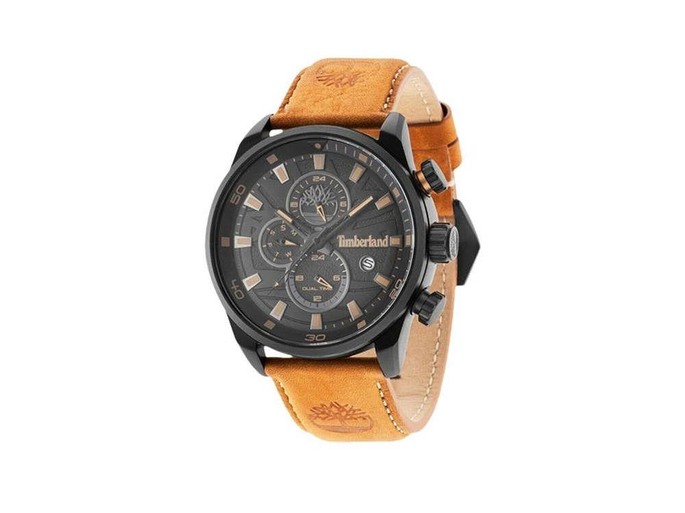 Timberland Henniker II Quartz Uhr, Aluminium, 46 mm, Lederband, 14816JLB-02
