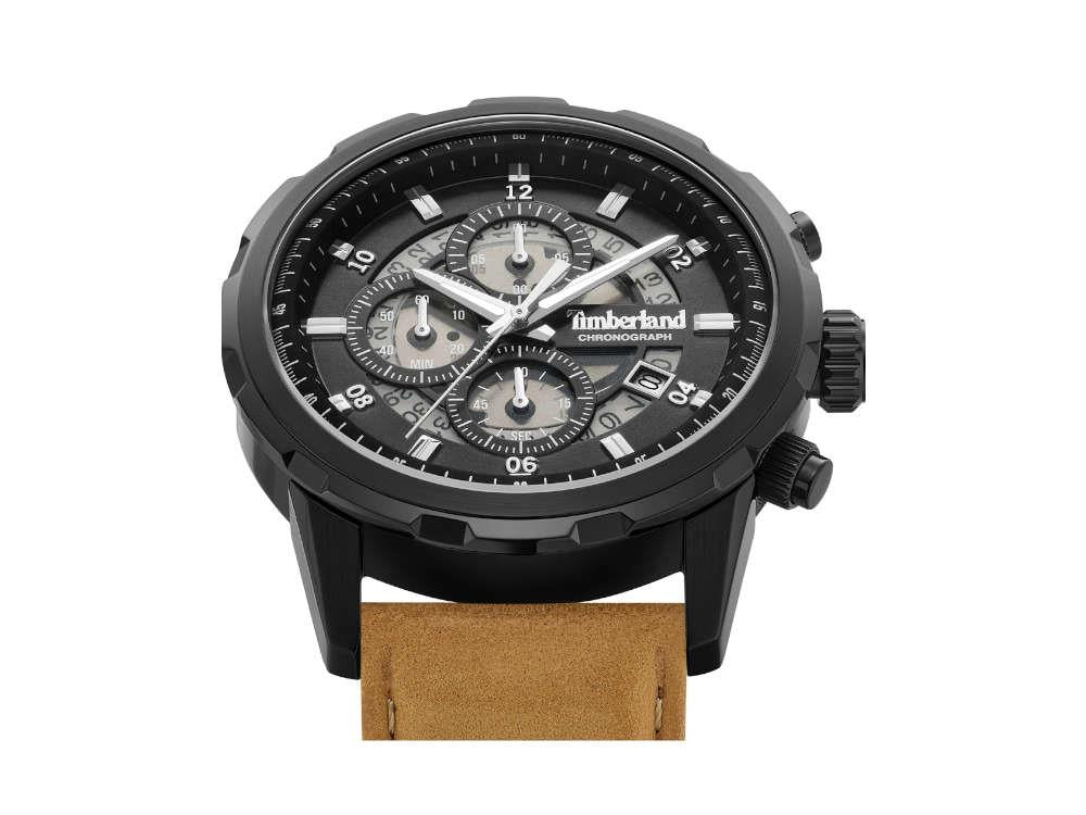 Timberland Hampton Harbour Quartz Uhr, PVD, Schwarz, 46 mm, TDWGC0109101