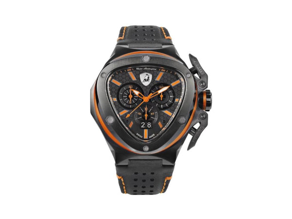 Tonino Lamborghini Spyder X Orange Quartz Uhr, 53 mm, Chronograph, T9X - Iguana Sell DE Tonino Lamborghini Spyder X Orange Quartz Uhr, 53 mm, Chronograph, T9X - Iguana Sell DE