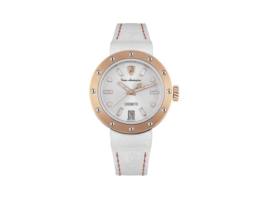 Tonino Lamborghini Cuscinetto Quartz Uhr, Weiss, 38 mm, TLF-A05-5