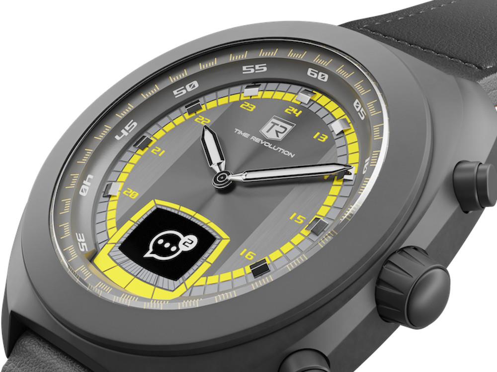 Time Revolution Hybrid 01 Thunder PVD Hybrid Uhr, Schwarz, 42 mm, TR01.4B