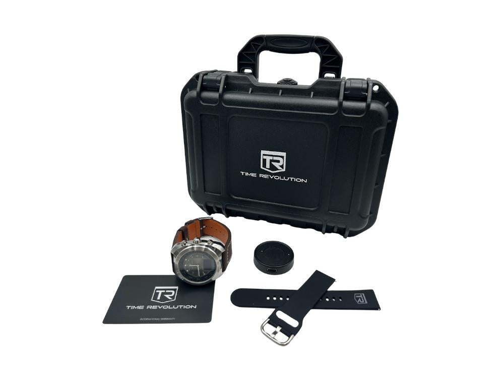 Time Revolution Hybrid 01 Thunder PVD Hybrid Uhr, Schwarz, 42 mm, TR01.4B