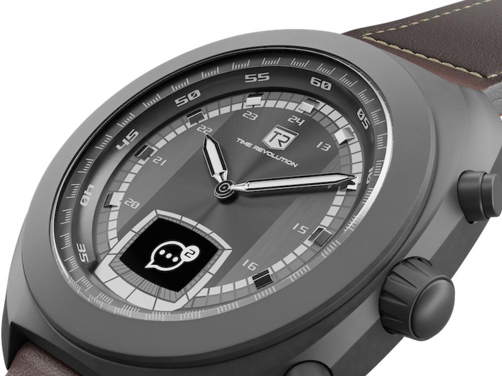 Time Revolution Hybrid 01 Eclipse PVD Hybrid Uhr, Schwarz, 42 mm, TR01.4B-1-1-1