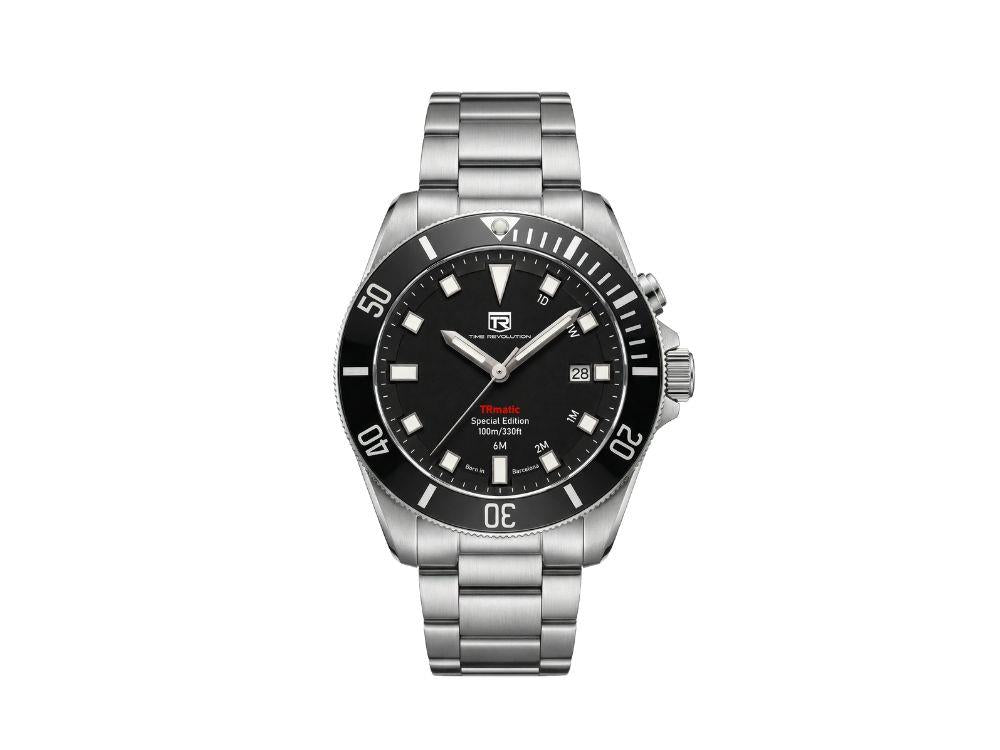 Time Revolution TRmatic Midnight Automatik Uhr, 42 mm, Schwarz, TR02.01MB