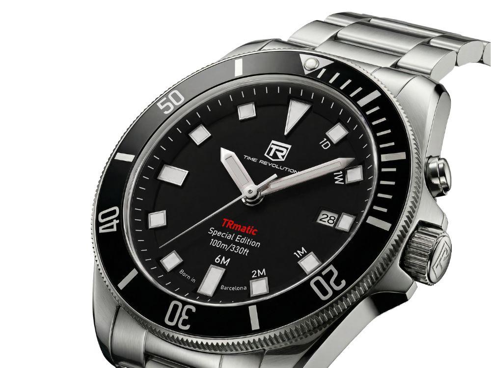Time Revolution TRmatic Midnight Automatik Uhr, 42 mm, Schwarz, TR02.01MB