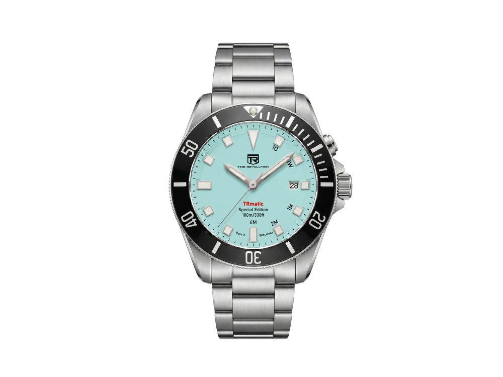 Time Revolution TRmatic Aqua  Automatik Uhr, 42 mm, Türkis, TR02.03MB