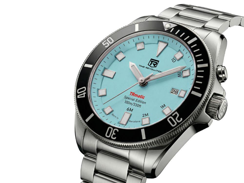 Time Revolution TRmatic Aqua  Automatik Uhr, 42 mm, Türkis, TR02.03MB