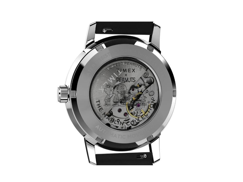Timex Marlin Peanuts Snoopy Flying Ace Automatik Uhr, Silber, 40 mm, TW2W49600