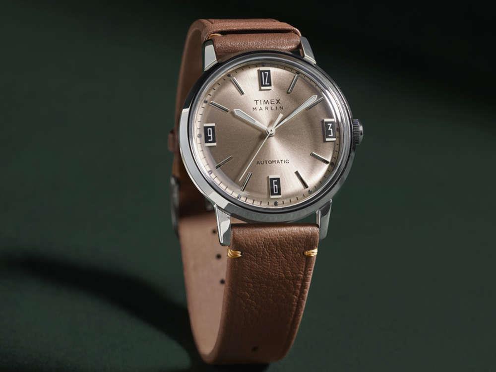 Timex Marlin Automatik Uhr, champagnerfarben, 40 mm, TW2W59300