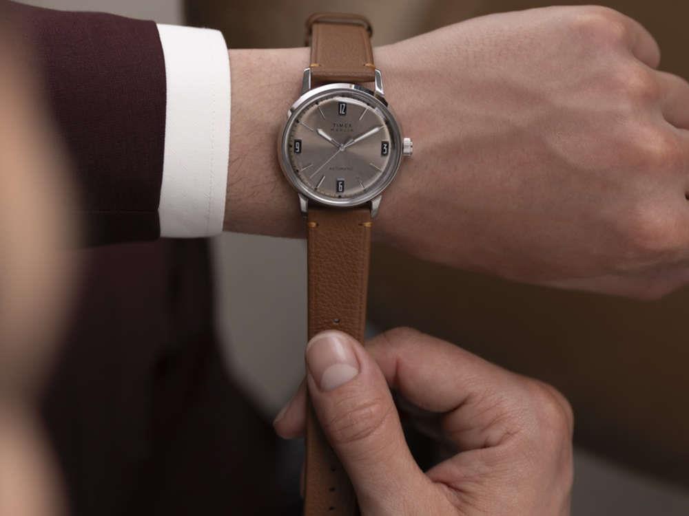 Timex Marlin Automatik Uhr, champagnerfarben, 40 mm, TW2W59300