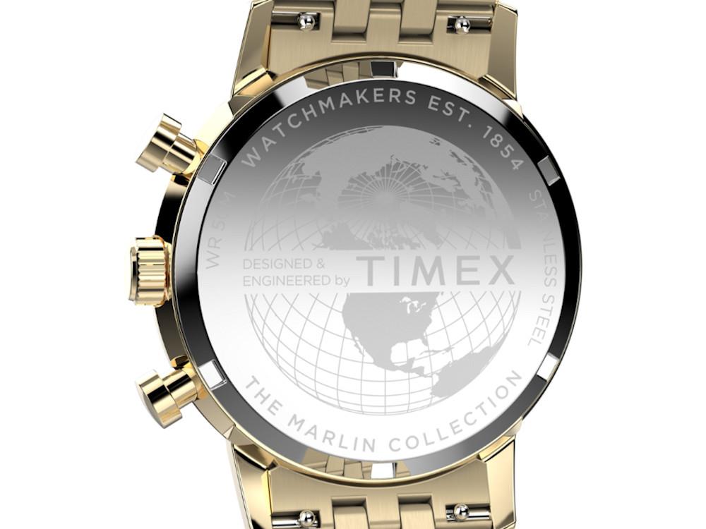 Timex Marlin Quartz Uhr, Schwarz, 40 mm, Chronograph, TW2W59900