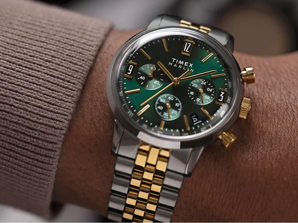 Timex Marlin Quartz Uhr, Grün, 40 mm, TW2W60000A