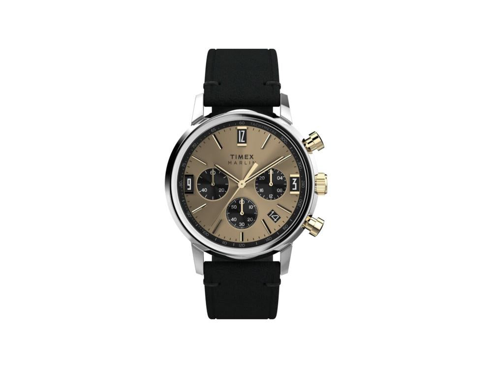 Timex Marlin Quartz Uhr, Bronze, 40 mm, Chronograph, TW2W60300A