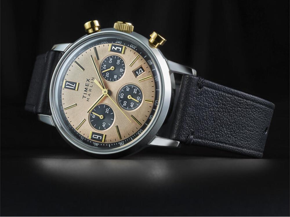 Timex Marlin Quartz Uhr, Bronze, 40 mm, Chronograph, TW2W60300A