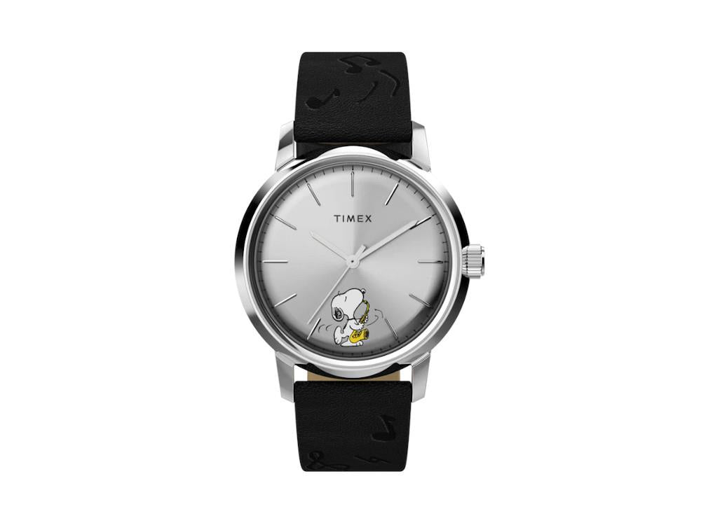 Timex Peanuts Marlin SaxofonistaAutomatik Uhr, Silber, 40 mm, TW2W68800