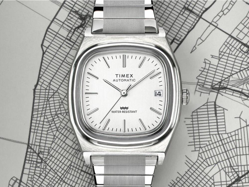 Timex E Line Automatik Uhr, Weiss, 34 mm, TW2W70800