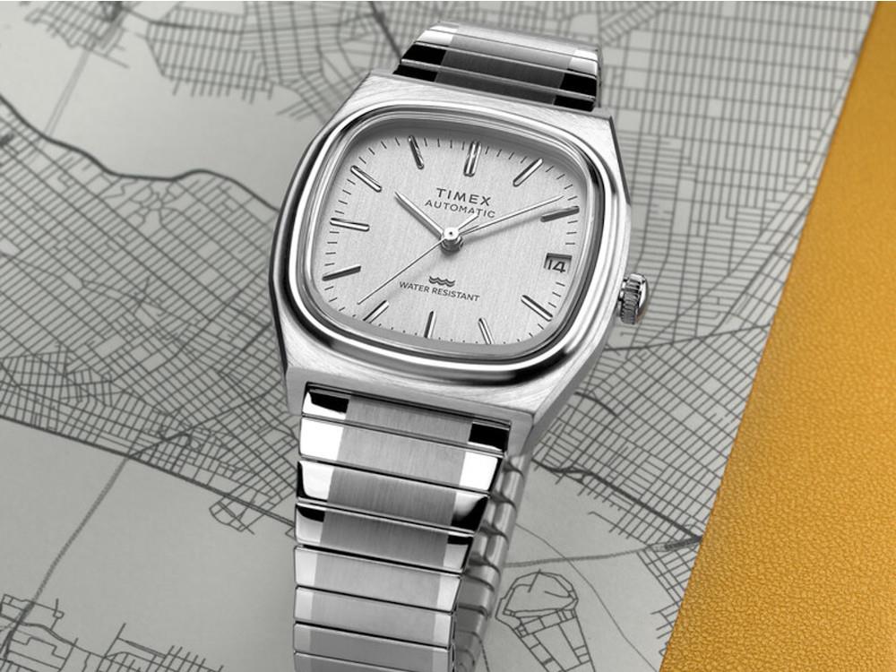 Timex E Line Automatik Uhr, Weiss, 34 mm, TW2W70800