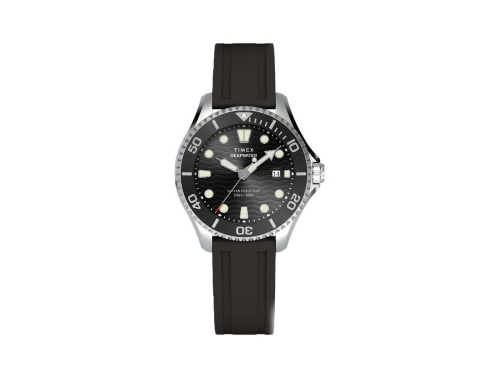 Timex DeepWater Quartz Uhr, Schwarz, 44 mm, TW2W81600