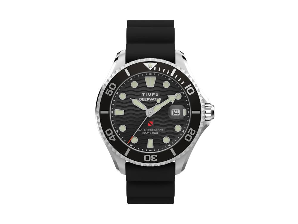 Timex DeepWater Quartz Uhr, Schwarz, 44 mm, TW2W81600