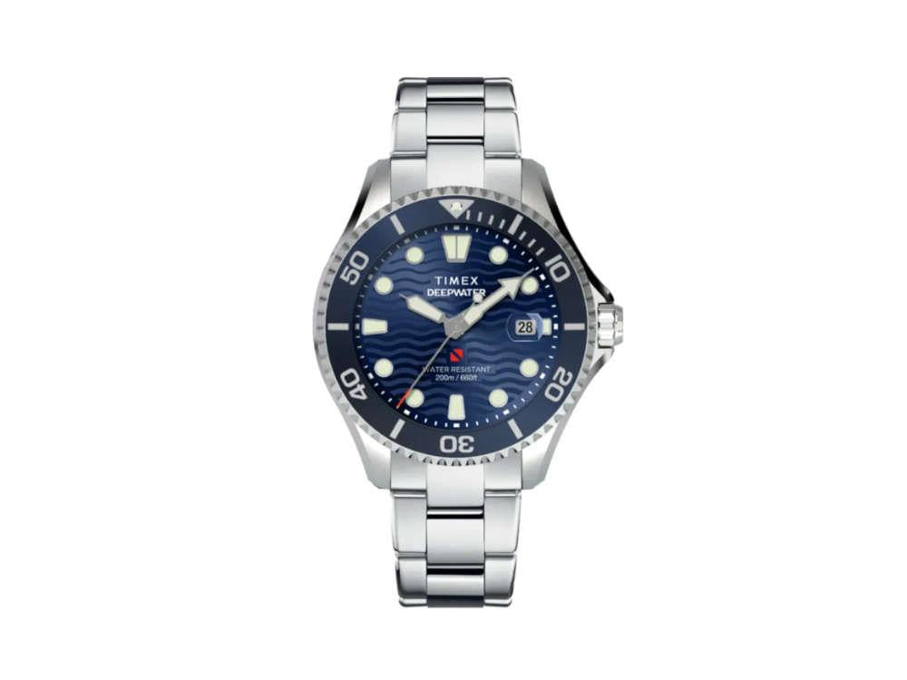 Timex DeepWater Meridian 200 Quartz Uhr, Blau, 44 mm, TW2W81900