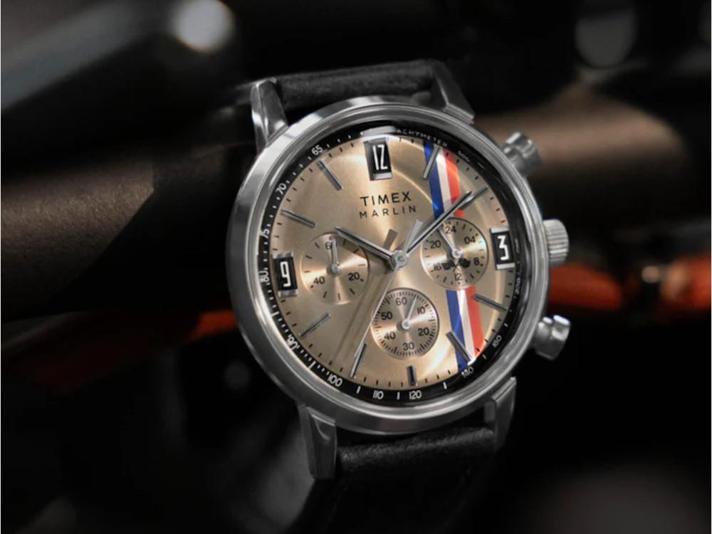 Timex Marlin Chronograph Tachymeter Quartz Uhr, Bronze, 40 mm, TW2W98900