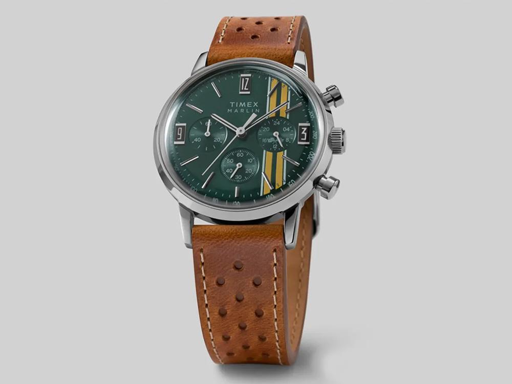 Timex Marlin Quartz Uhr, Grün, 40 mm, Chronograph, TW2W99100