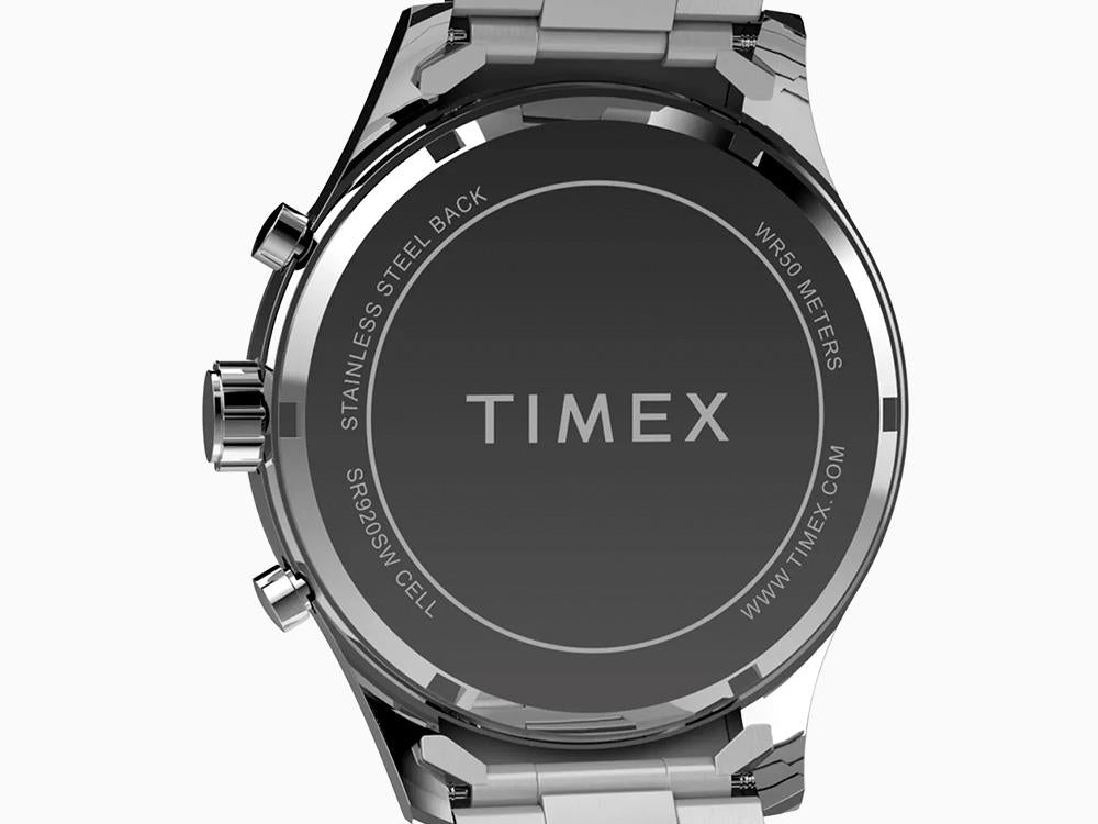 Timex Trend Dress Chronograph Quarzuhr, Schwarz, 43mm, TW2Y01400