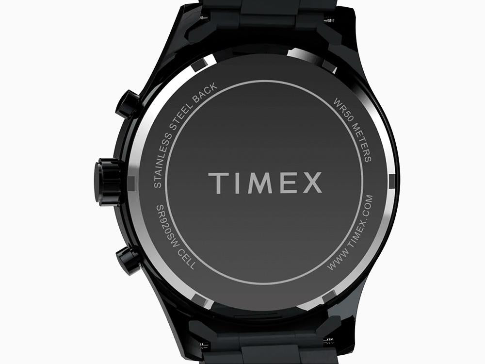 Timex Trend Dress Chronograph Quarzuhr, Schwarz, 43mm, TW2Y01600