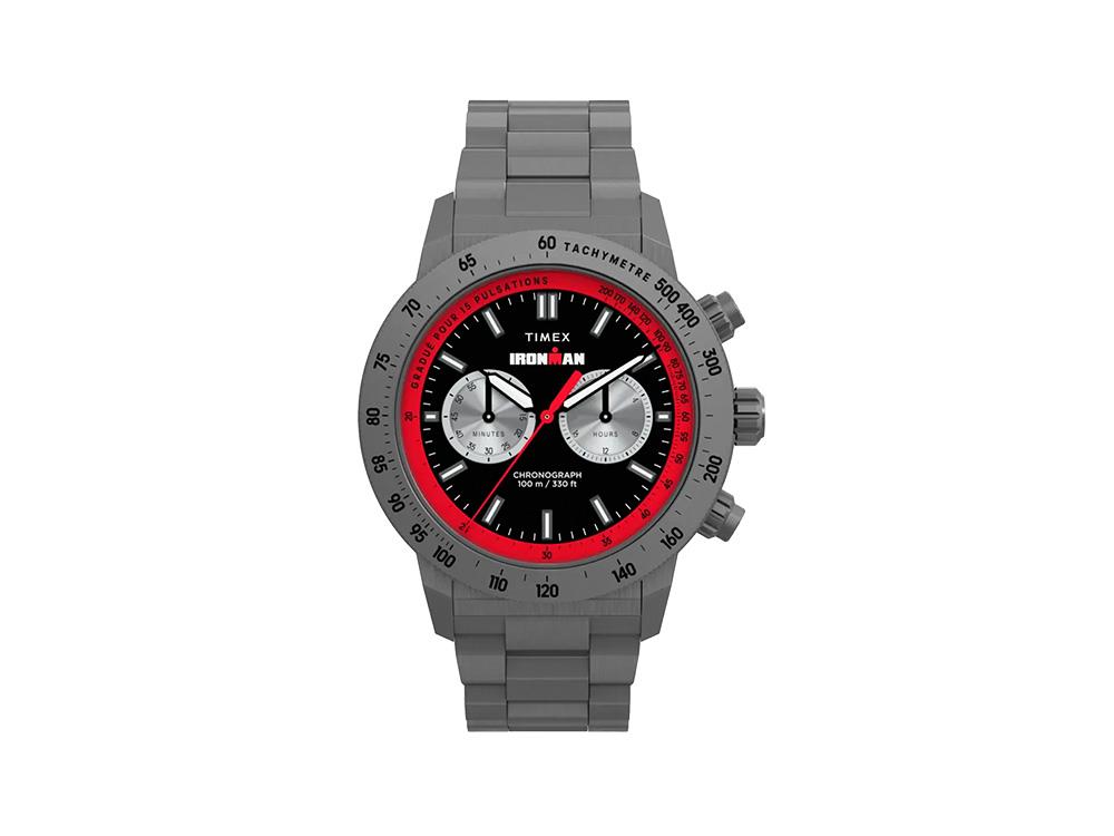 Timex Ironman Quartz Uhr, Schwarz, 44 mm, Chronograph, TW2Y02000