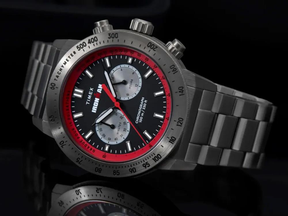 Timex Ironman Quartz Uhr, Schwarz, 44 mm, Chronograph, TW2Y02000