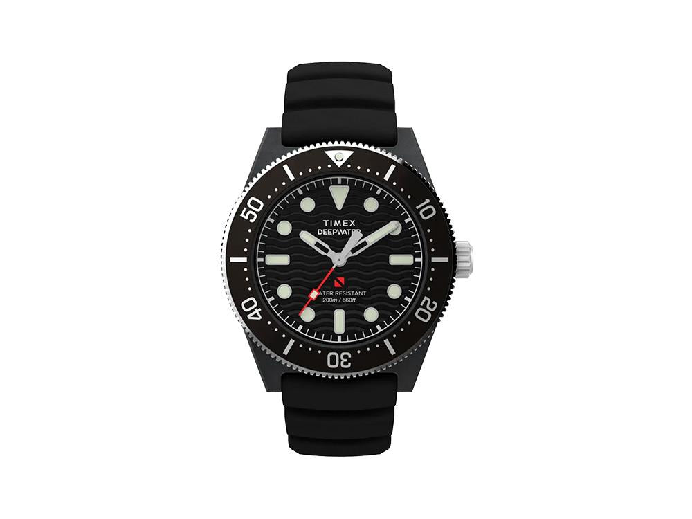Timex Deepwater Reef 200 Composite Quartz Uhr, Schwarz, 43 mm, TW2Y02200