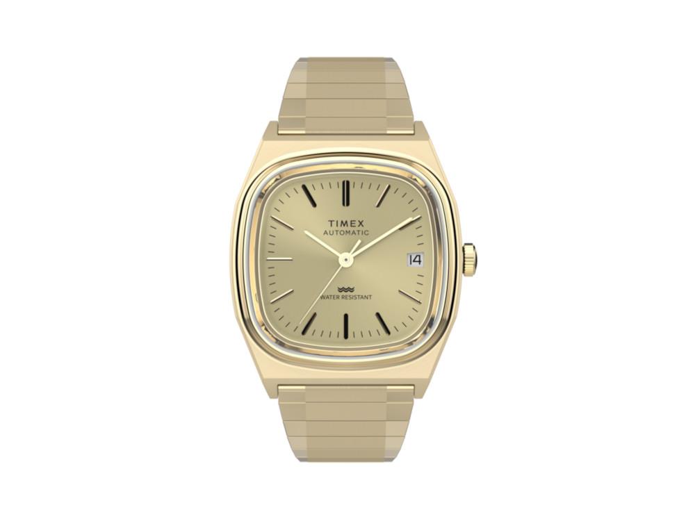 Timex E Line Automatik Uhr, Golden, 34 mm, TW2Y07200