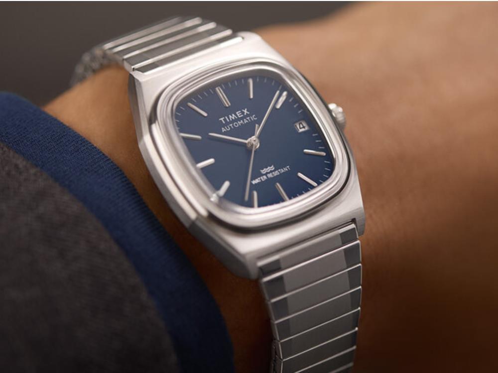 Timex E Line Automatik Uhr, Blau, TW2Y07400