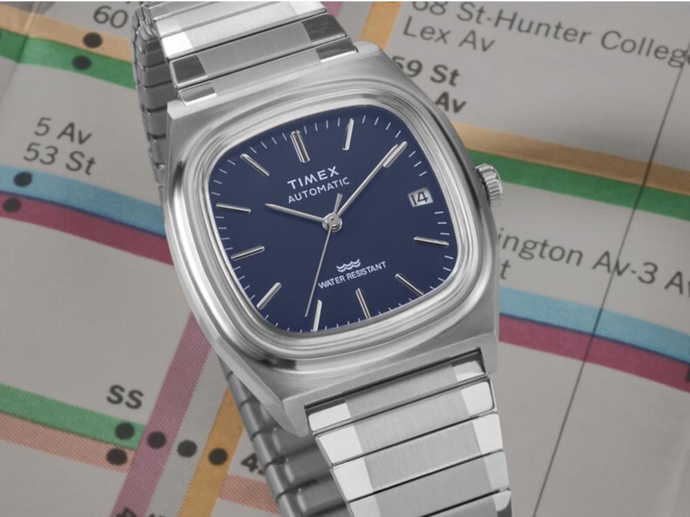 Timex E Line Automatik Uhr, Blau, TW2Y07400