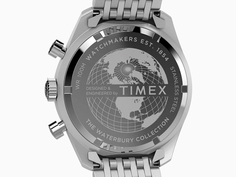 Timex Waterbury Traditional Quartz Uhr, Silber, 41 mm, Chronograph, TW2Y18700