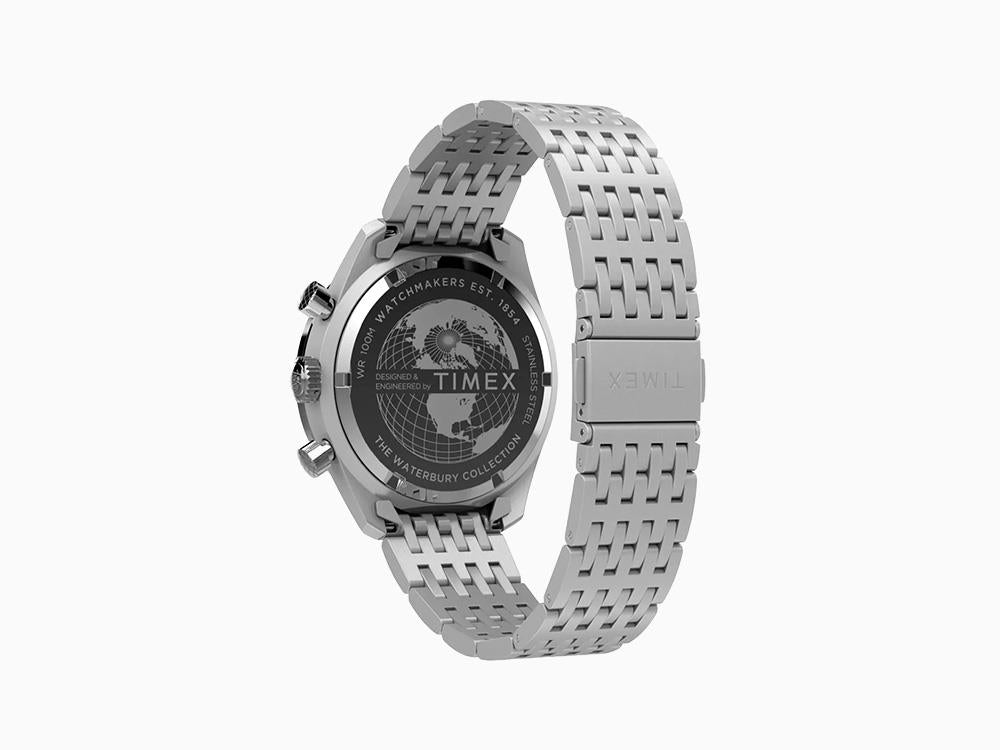 Timex Waterbury Traditional Quartz Uhr, Silber, 41 mm, Chronograph, TW2Y18700