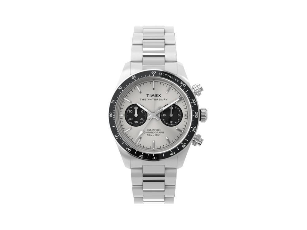 Timex The Waterbury Quartz Uhr, Silber, 39 mm, Chronograph, TW2Y19200