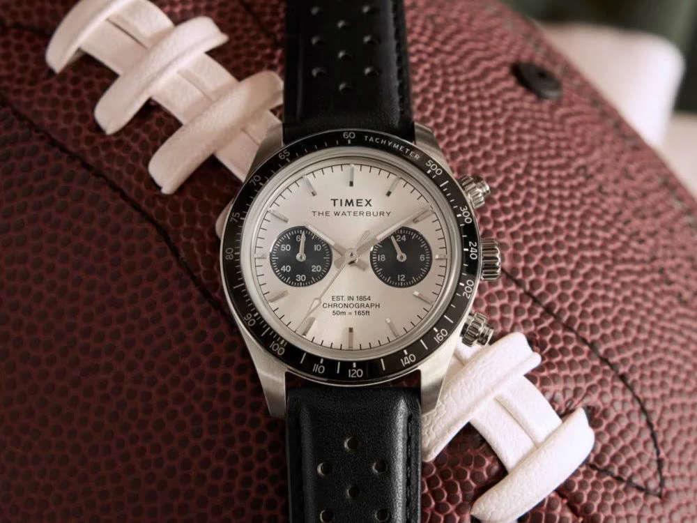 Timex Waterbury Heritage Quartz Uhr, Silber, 39 mm, Chronograph, TW2Y19300