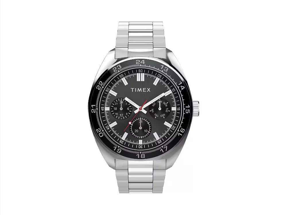 Timex Weston Quartz Uhr, Recycelter Stahl, Schwarz, 45 mm, TW2Y22600