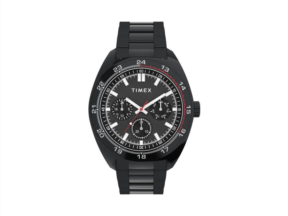 Timex Weston Quartz Uhr, Recycelter Stahl, Schwarz, 45 mm, TW2Y22800