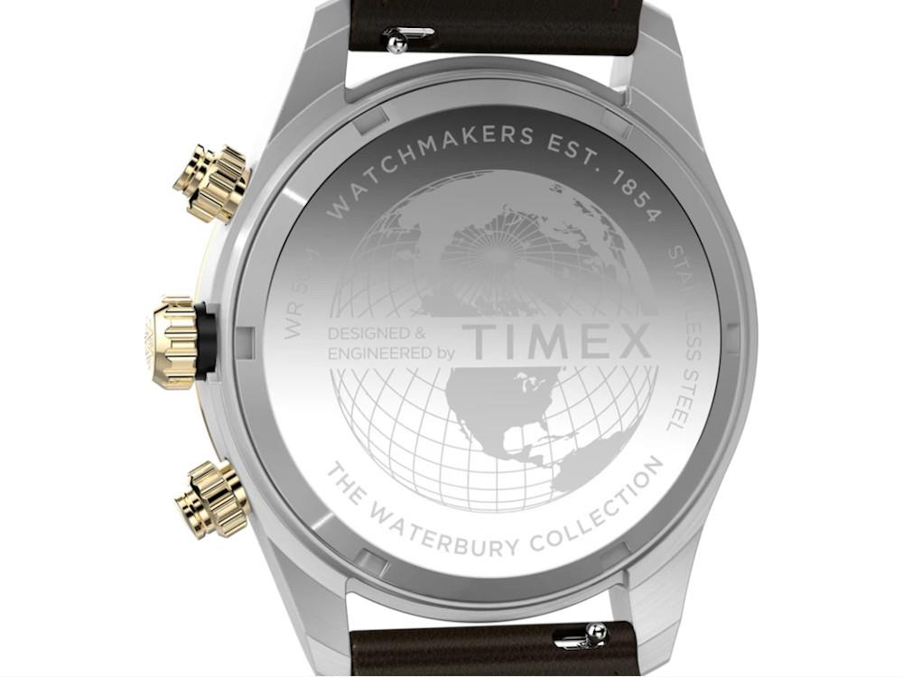 Timex The Waterbury Heritage Quartz Uhr, Schwarz, Chronograph, TW2Y24100